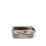 2026 Beige Printed Canvas Side Trunk MM Handbag M28749