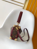 2026 Brown Monogram Canvas Side Trunk MM Handbag M28569