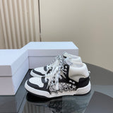 Women's High-Top Sneaker in white and black calf leather with white technical mesh| KCK431CTF_S19W