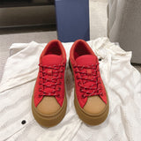 Men's Collaboration B33 Sneakers in Red Cotton Canvas or Calfskin |3SN303ZAM_H440