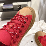 Men's Collaboration B33 Sneakers in Red Cotton Canvas or Calfskin |3SN303ZAM_H440
