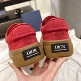 Men's Collaboration B33 Sneakers in Red Cotton Canvas or Calfskin |3SN303ZAM_H440