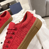 Men's Collaboration B33 Sneakers in Red Cotton Canvas or Calfskin |3SN303ZAM_H440