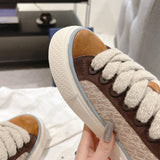 Men's B33 Low-Top Sneakers in Brown and Cream Oblique Jacquard Fabric with Brown and Cognac Suede Accents | 3SN303ZWN_H781