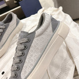Men's B33 Sneaker  Grey  Oblique Jacquard and Grey Suede |3SN303ZWN-H860