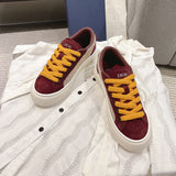Men's B33 Spin Low-Top Sneakers Beige Oblique Jacquard Fabric with Burgundy Suede| 3SN303ZWN H411
