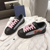 Collaboration B33 Men's Black Smooth Calfskin and Gray Oblique Embroidered Low-Top Sneakers |3SN303ZYQ_H968