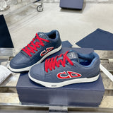 Men's B57 Limited Edition Blue and Red Smooth Cowhide Low-Top Sneakers| 3SN318ZDL_H543