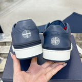 Men's B57 Limited Edition Blue and Red Smooth Cowhide Low-Top Sneakers| 3SN318ZDL_H543
