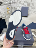 Men's B57 Limited Edition Blue and Red Smooth Cowhide Low-Top Sneakers| 3SN318ZDL_H543