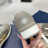Men's B57 Limited Edition Numbered Style Gray and Yellow Two-Tone Smooth Calfskin Low-Top Sneakers |3SN318ZDL_H822