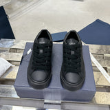B33 Spin Men's Sneakers Black Smooth Cowhide Leather and Black Oblique Embossed Embroidery| 3SN303ZYQ_H900