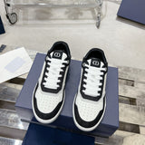 B27Men's Low-Top Sneakers: White smooth calf leather, black denim fabric, and white Oblique Galaxy print leather|3SN272ZAC_H960