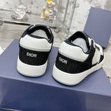 B27Men's Low-Top Sneakers: White smooth calf leather, black denim fabric, and white Oblique Galaxy print leather|3SN272ZAC_H960