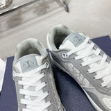B27 Men's Low-Top Sneakers in Grey and White Smooth Calfskin with White Oblique |3SN272ZIJ_H890