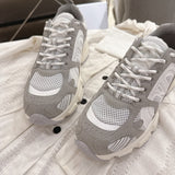Women's Chrono Sneaker Gray Mesh and Suede Calfskin |KCK414SUH_S20G