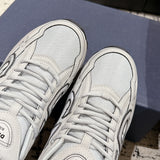 B30 Men's Countdown Sneakers White Mesh and Gray Technical Fabric| 3SN279ZND_H000