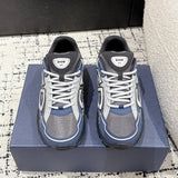 B30 Men's Countdown Sneakers Blue Technical Mesh Fabric with Gray, White, and Black Technical Fabric |3SN279ZRB_H068