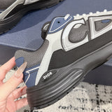 B30 Men's Countdown Sneakers Blue Technical Mesh Fabric with Gray, White, and Black Technical Fabric |3SN279ZRB_H068