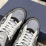 B30 Men's Countdown Sneakers Blue Technical Mesh Fabric with Gray, White, and Black Technical Fabric |3SN279ZRB_H068