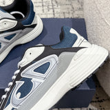 B30 Men's Countdown Sneakers Blue mesh fabric with light blue, gray, and white technical fabric| 3SN279ZRB_H560