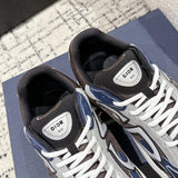 B30 Men's Countdown Sneaker Charcoal Mesh Fabric with Blue, White, and Black Technical Fabric | 3SN279ZRB_H865
