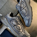 B30 Men's Countdown Sneakers Light Gray Technical Mesh and Gray Glossy Technical Fabric| 3SN279ZEH-H968