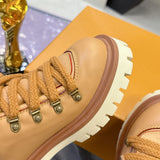 Men's Remix Derby Hiking Boot in Beige Plain Grain Calfskin |nvprod6500006v