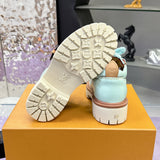 Men's Remix Derby Shoe in Mint Green Calfskin |1AIJA1