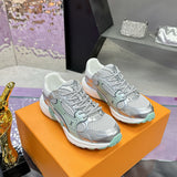 Women's Olympia Sneakers Silver / Mint Green Mesh Fabric, Metallic-Effect Leather |1AHOI1
