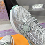 Women's Olympia Sneakers Silver / Mint Green Mesh Fabric, Metallic-Effect Leather |1AHOI1