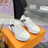 Women's Olympia Sneakers in White High-Tech Mesh and Structured Leather| 1AHOEZ