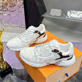 Women's Olympia Sneakers in White High-Tech Mesh and Structured Leather| 1AHOEZ