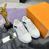 Women's Olympia Sneakers in White High-Tech Mesh and Structured Leather| 1AHOEZ