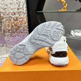 Women's Olympia Sneakers in White High-Tech Mesh and Structured Leather| 1AHOEZ