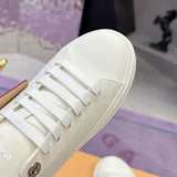 Women's Time Out Sneakers White Embossed or Smooth Cowhide Leather|1AAVV6
