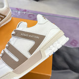 Men's Trainer Sneakers Beige/Khaki with White Accents 1ACWV8