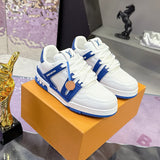 Women's Archlight Sneakers, Blue and White Colorway Calfskin and Technical Fabric (Mesh) Combination |1A43KV