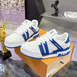 Women's Archlight Sneakers, Blue and White Colorway Calfskin and Technical Fabric (Mesh) Combination |1A43KV