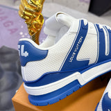 Women's Archlight Sneakers, Blue and White Colorway Calfskin and Technical Fabric (Mesh) Combination |1A43KV