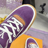 Tilted Men's Sneakers Purple Suede Calfskin |1AJTI6