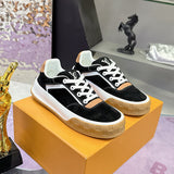 Men's Tilted Sneakers in Black Suede Calfskin 1AJ734