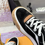 Men's Tilted Sneakers in Black Suede Calfskin 1AJ734