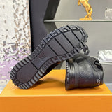 Men's Run Away Sneakers in All-Black Colorway, Technical Mesh Fabric Combined with Monogram Perforated Calfskin| 1AHSRA