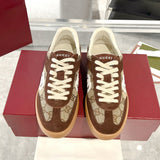Men's GG Supreme Dark Brown Canvas and Suede Sneakers |791742 AAEGA 2242