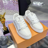 Women's Trainer Sneaker White Patchwork Snake Print |1AB8PT