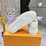Men's Trainer Sneaker White Patchwork Snake Print |1AB8PT