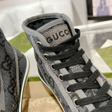 Men's Tennis 1977 Series High-Top Black GG Monogram Sneakers |771463 FACTD 1144