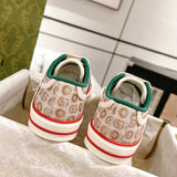 Tennis 1977 Series Women's Beige/Ebony Classic GG Canvas Sneakers| 606110 HVK20 9766