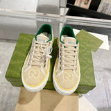 Women's Tennis 1977 Cream/Original GG Canvas Low-Top Sneakers |606110 HVK20 9766